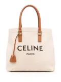 Celine Pre-Owned 2019 Small Canvas Logo Print Horizontal Cabas tote bag - Brown