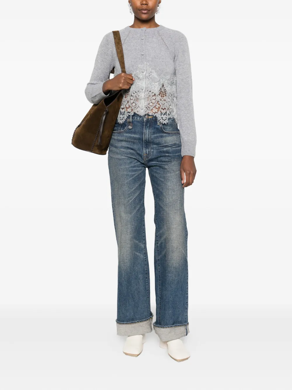 Ermanno Scervino lace-trimmed cardigan | Cardigans | Image 2