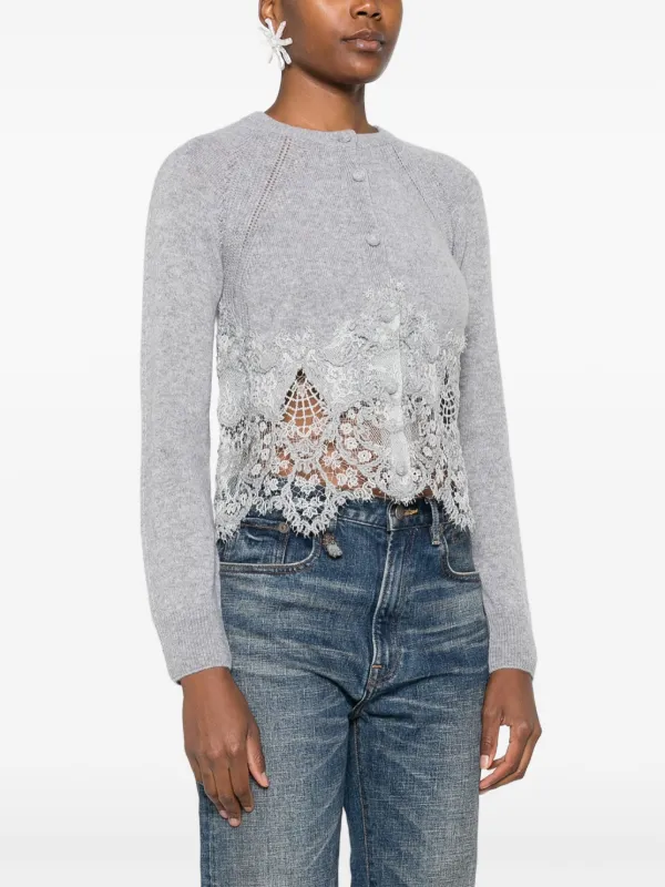 ERMANNO SCERVINO レース カシミア シルク ニット N657 ERMANNO SCERVINO レース カシミア シルク ニット N657