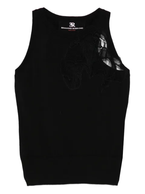 Ermanno Scervino floral-embroidery sleeveless vest 
