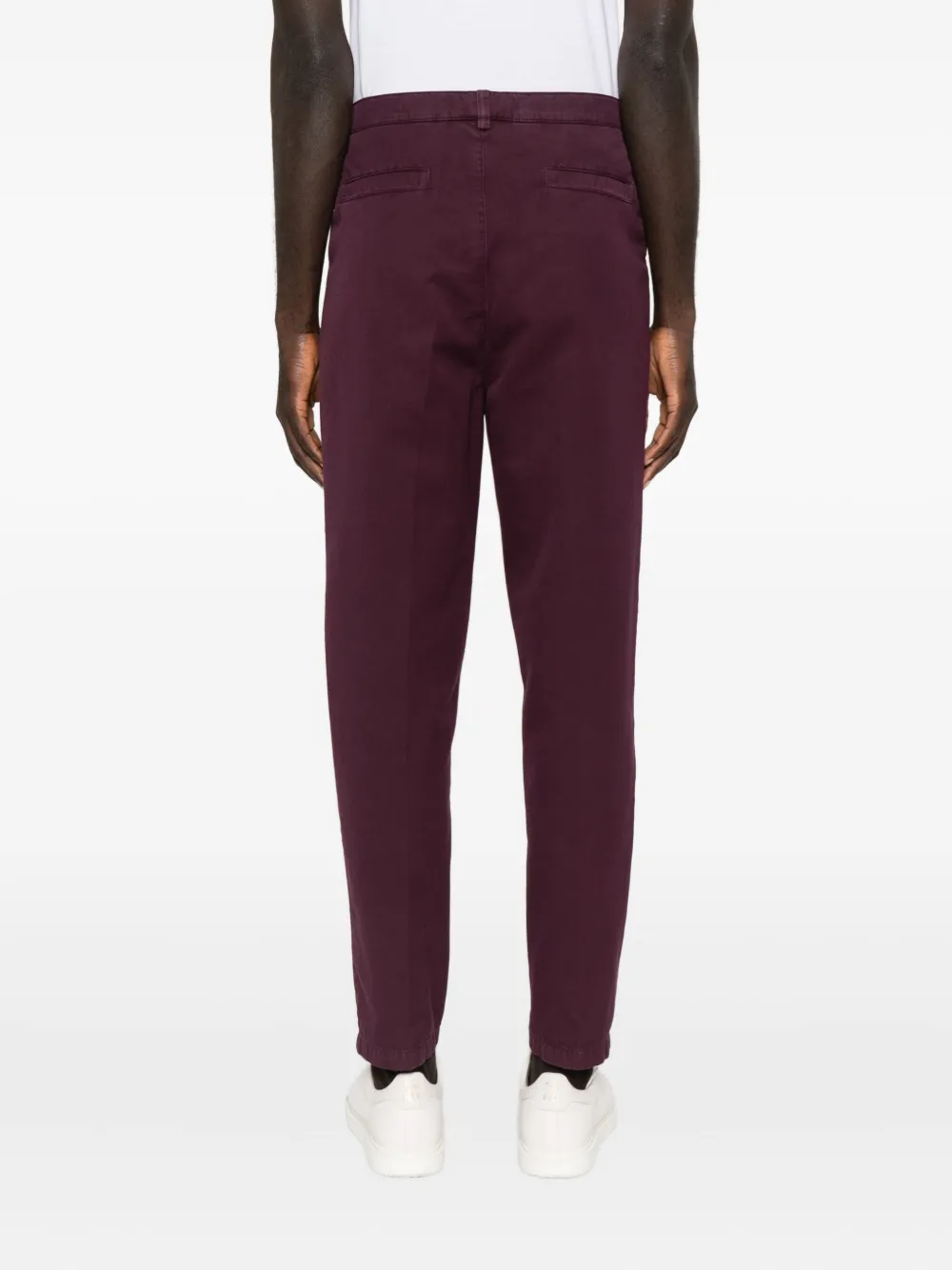 Brunello Cucinelli Cotton Trousers With Side And Back Pockets In Red