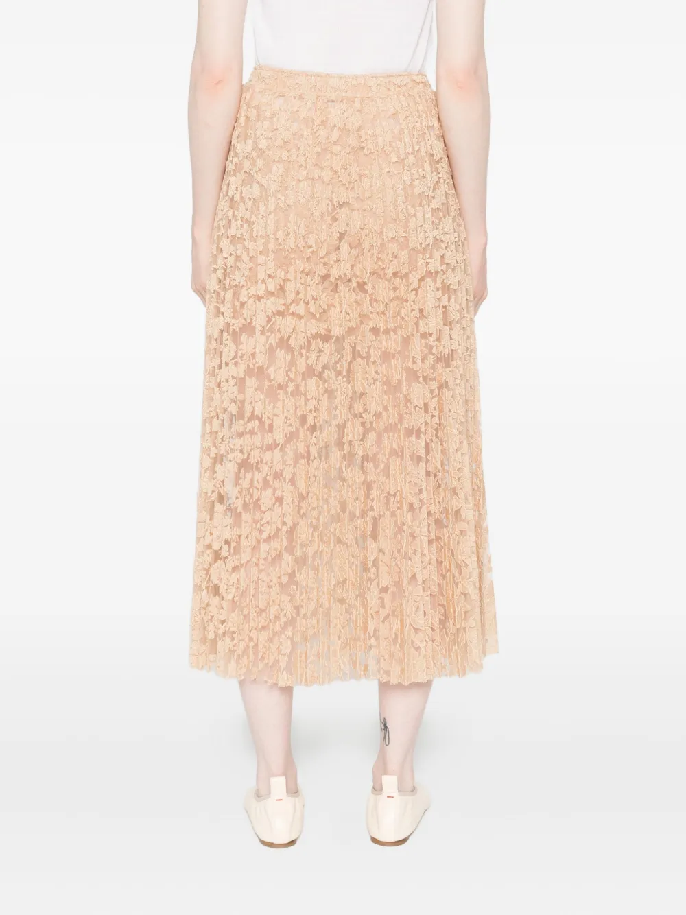 Ermanno Scervino Beige Elegance In Skirt In Multi