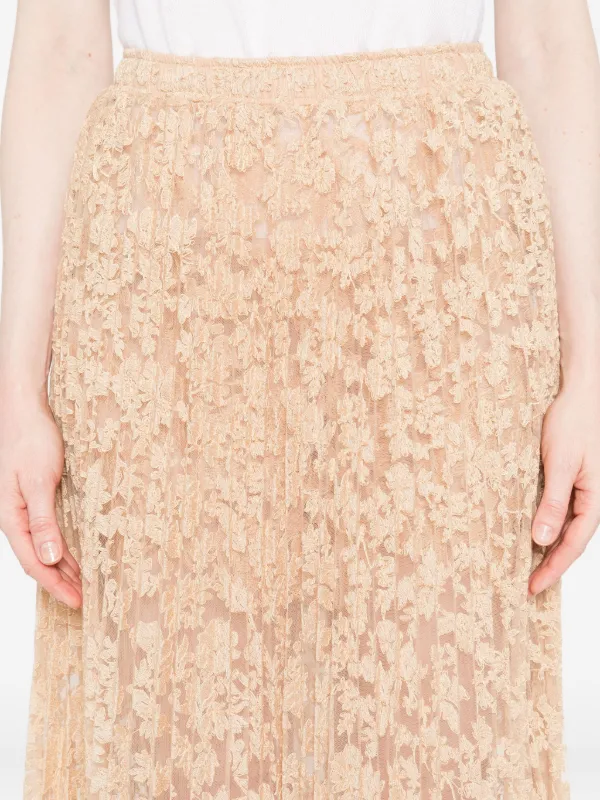 Ermanno Scervino Pleated floral-lace Skirt | Neutrals | FARFETCH Ermanno Scervino Pleated floral-lace Skirt | Neutrals | FARFETCH