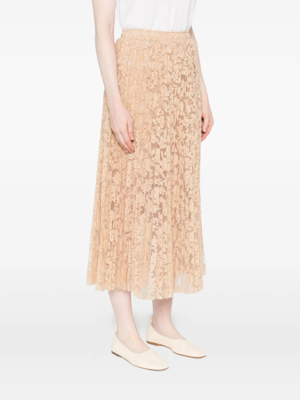 Ermanno Scervino Beige Elegance In Skirt In Multi