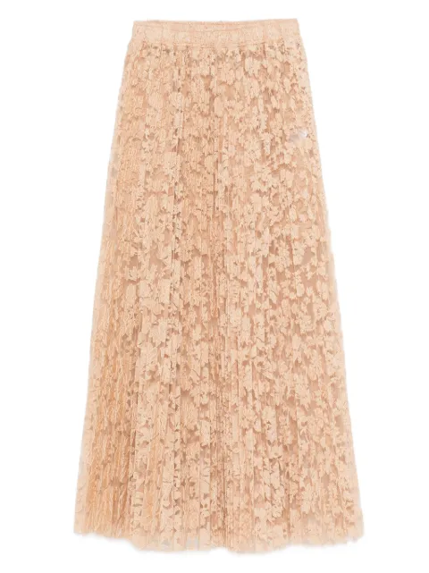 Ermanno Scervino pleated floral-lace skirt
