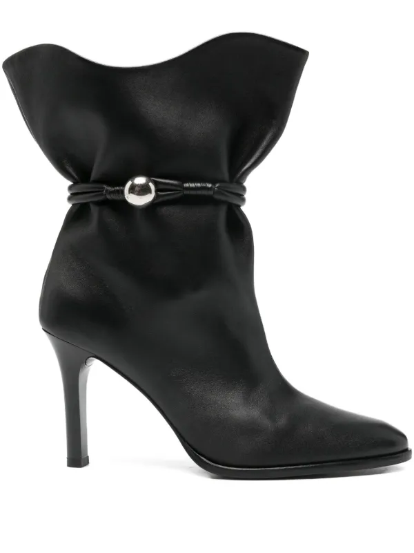 Isabel Marant Lolya Ankle Leather Boots in Black