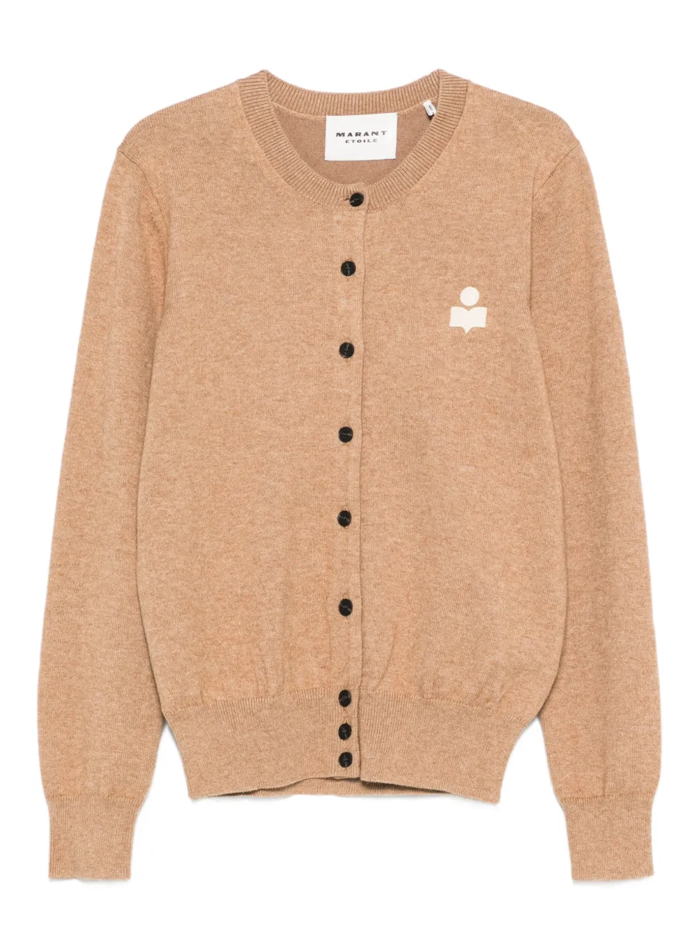 MARANT ÉTOILE embroidered-logo cardigan | Neutrals | Image 1