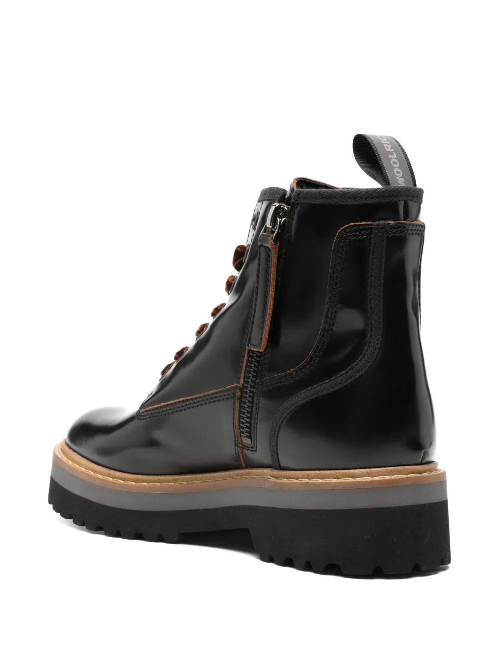 Woolrich Combat boots met veters Zwart