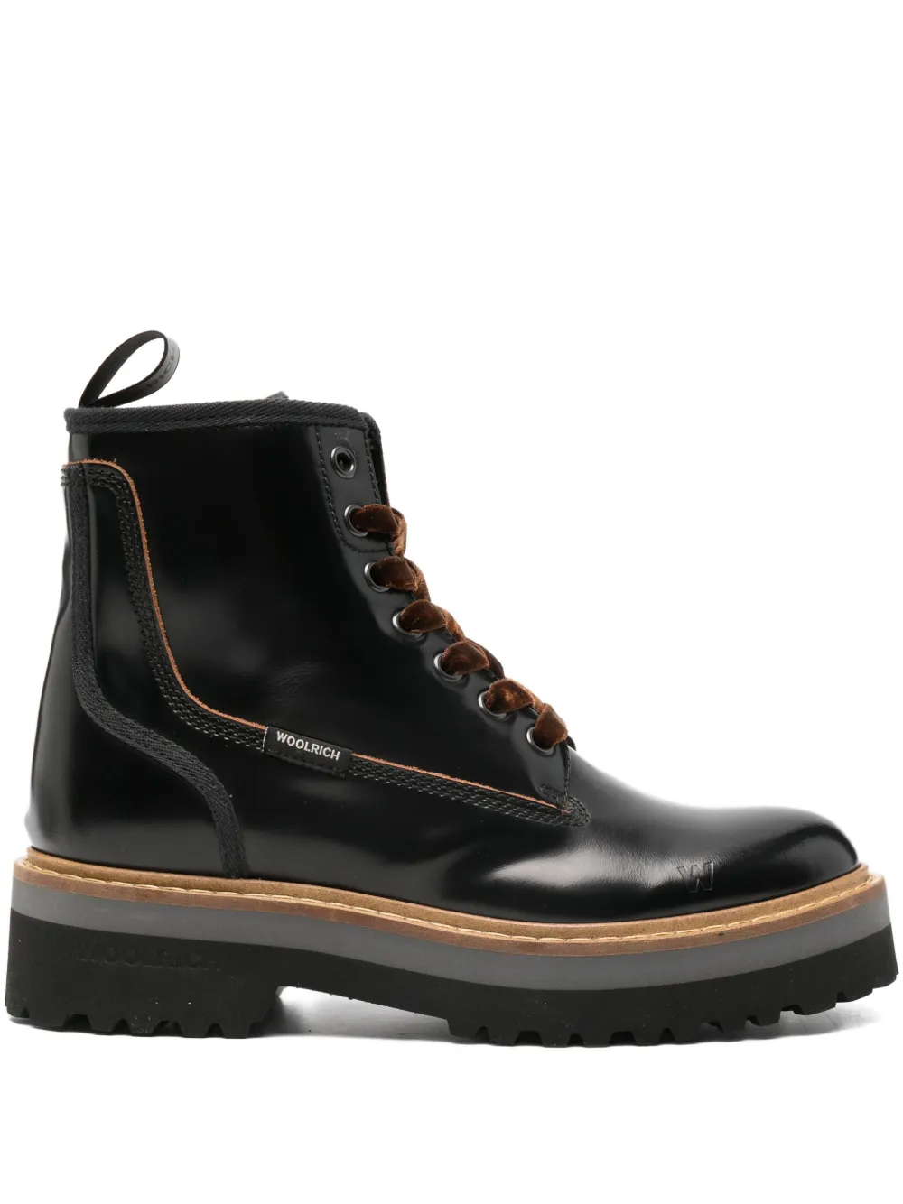 Woolrich Combat boots met veters Zwart