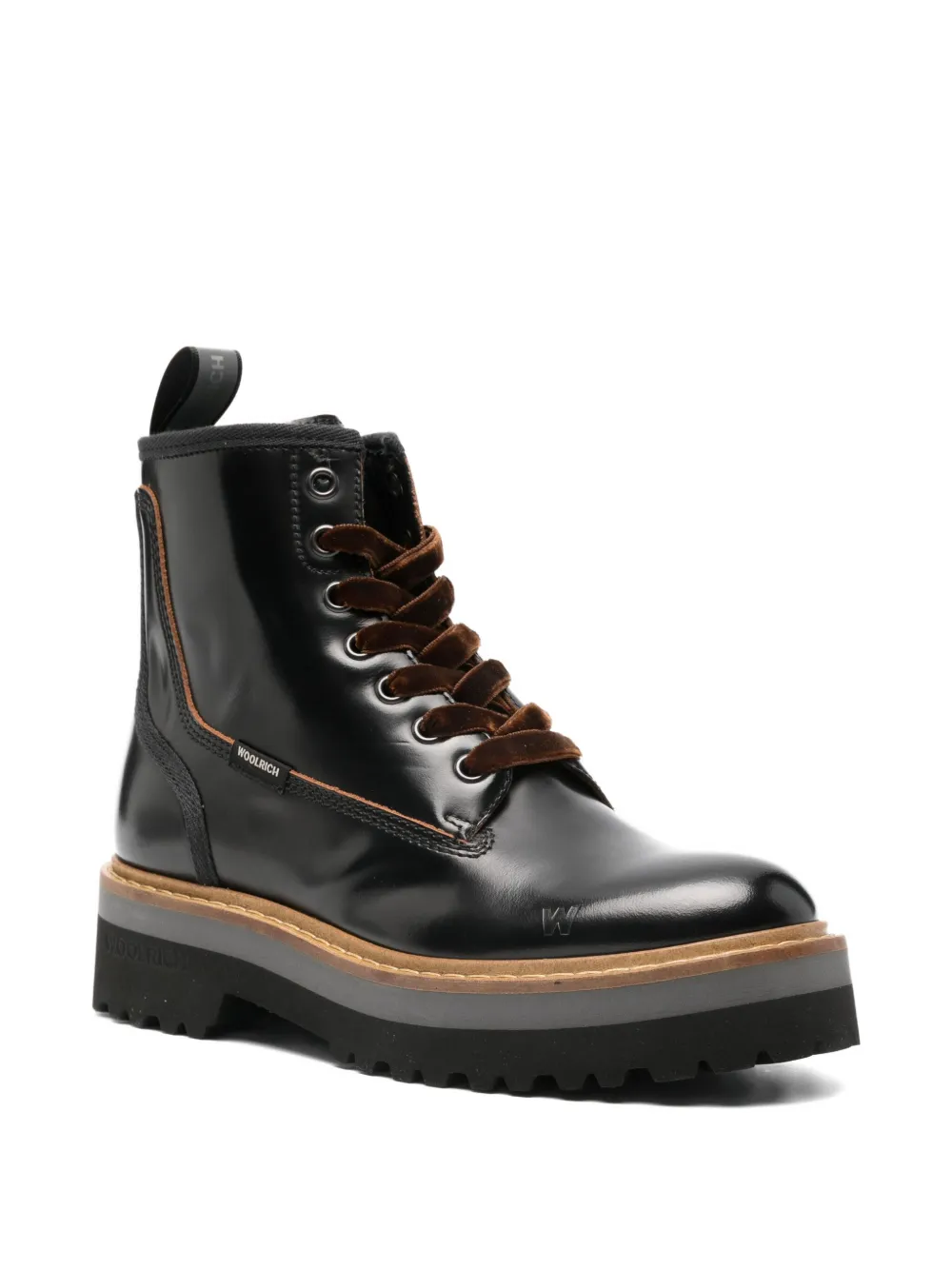 Woolrich Combat boots met veters Zwart