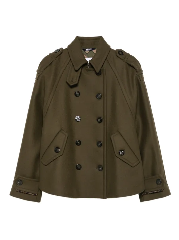 Bazar Deluxe double-breasted Buttoned Jacket Green