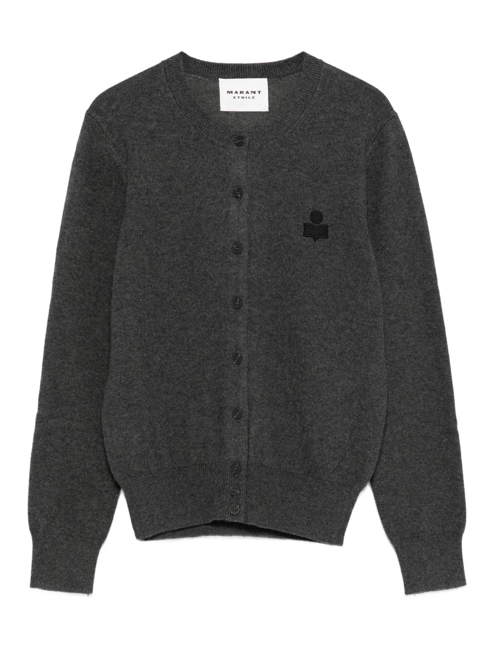 MARANT ÉTOILE logo-embroidery cardigan - グレー MARANT ÉTOILE logo-embroidery cardigan - グレー