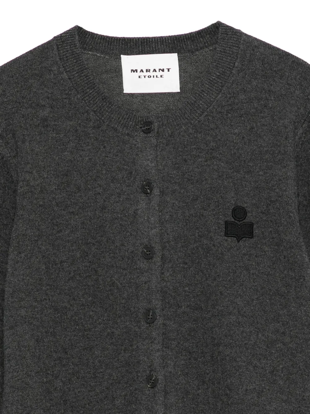 Isabel Marant Étoile Marant Etoile Mona Wool And Cotton Blend Cardigan In Gray