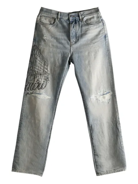AMIRI Crystal Amiri Hotel Jean distressed jeans