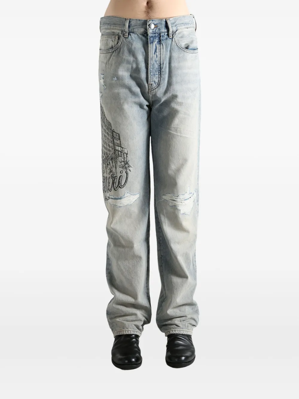 AMIRI Crystal Amiri Hotel Jean distressed jeans | Regular & Straight-Leg Jeans | Image 2