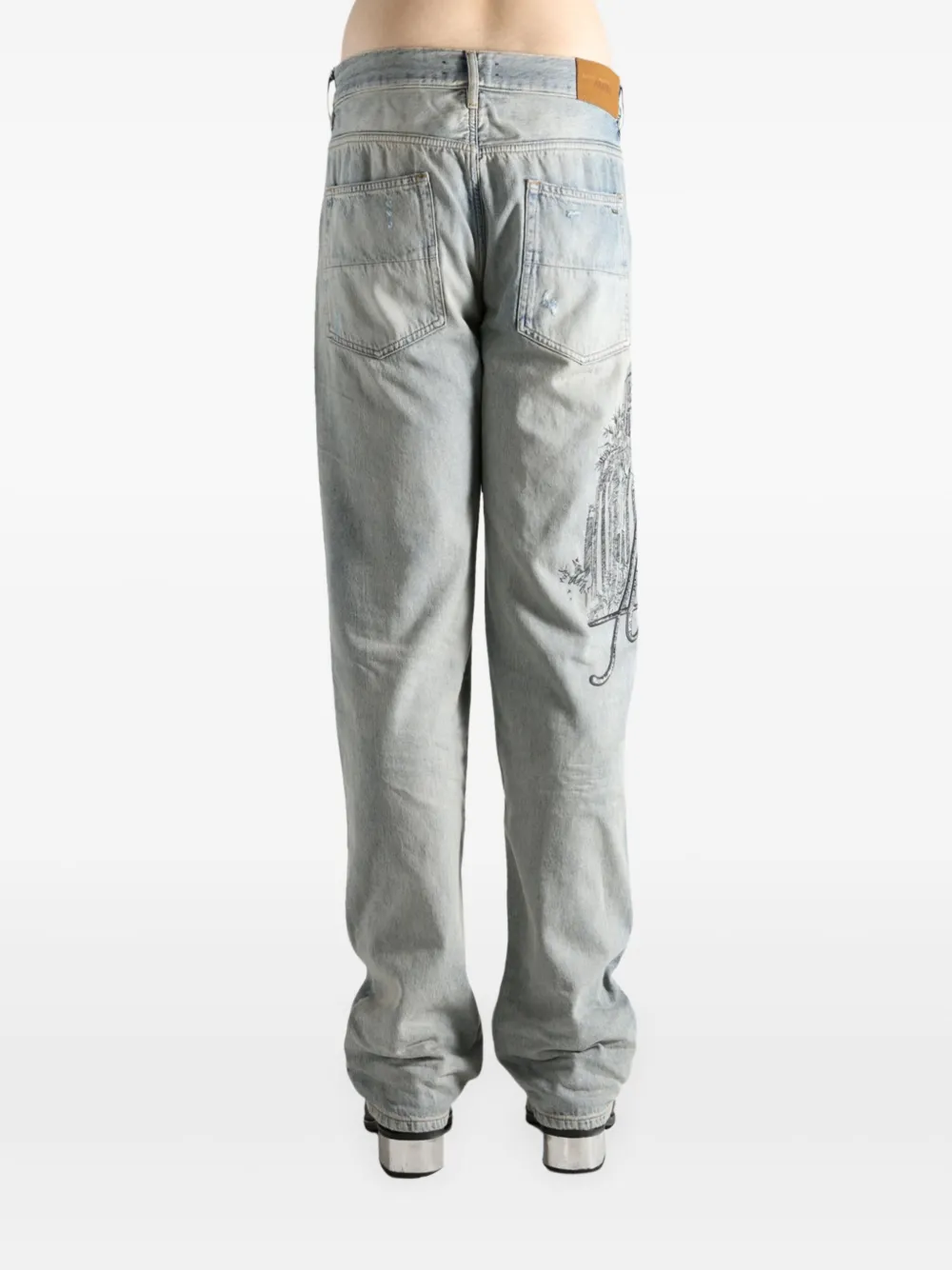 AMIRI Crystal Hotel Jean distressed jeans Blauw