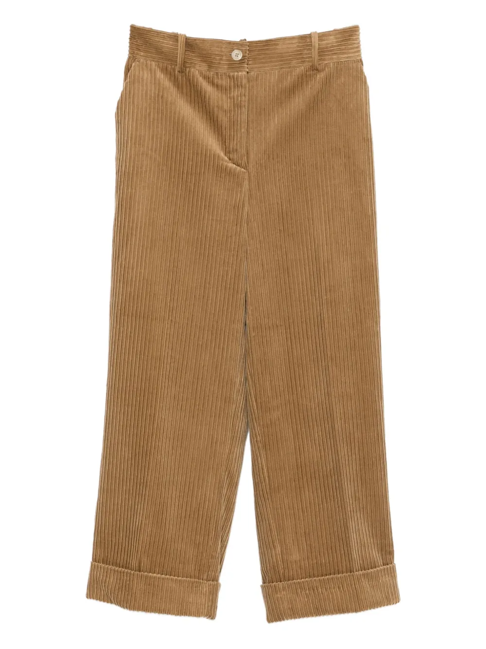 P.A.R.O.S.H. corduroy cuffed pants - ブラウン P.A.R.O.S.H. corduroy cuffed pants - ブラウン