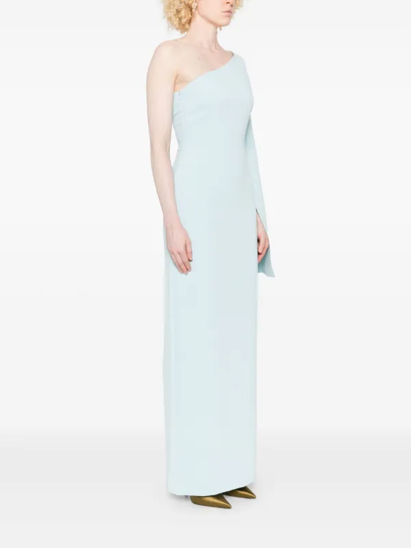 t*l様 Solace ソレイスロンドン ワンショルダー 片袖 ワンピース UK Solace London ワンショルダー ドレス | ブルー | FARFETCH JP