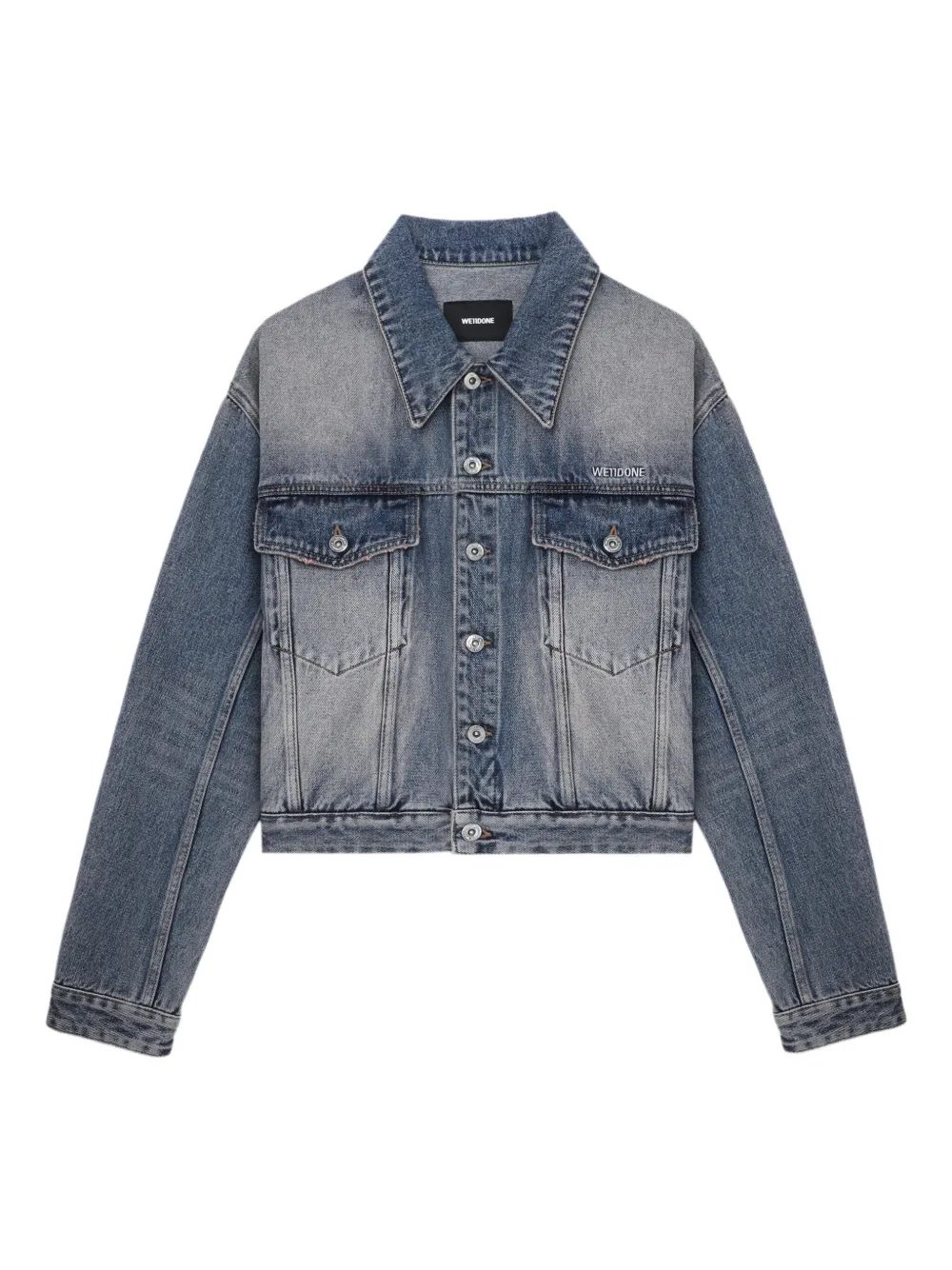 We11done button-fastening denim jacket - ブルー We11done button-fastening denim jacket - ブルー