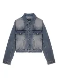 We11done button-fastening denim jacket - Blue
