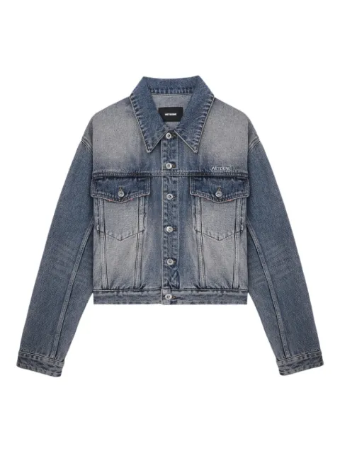 We11done button-fastening denim jacket