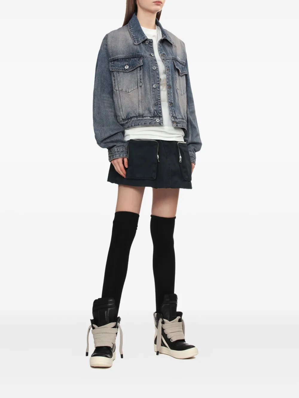We11done button-fastening denim jacket | Denim Jackets | Image 2