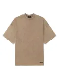 We11done double-layered acid-wash T-shirt - Neutrals
