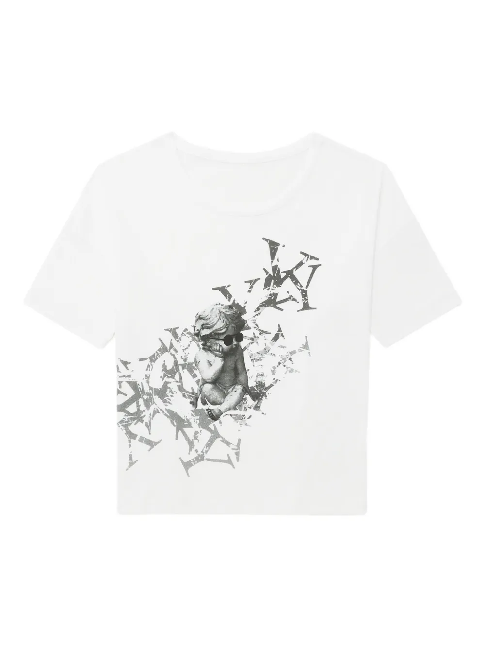 Y's Cherub-print T-shirt In White