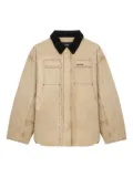 We11done corduroy-collar cotton jacket - Neutrals