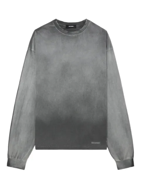 We11done long-sleeve washed-effect T-shirt