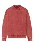 We11done acid-wash sweatshirt - Red