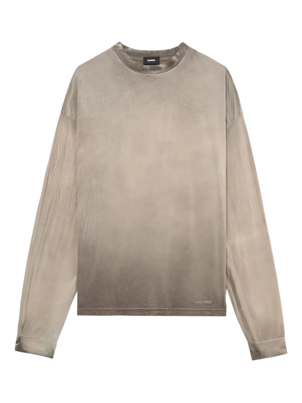 We11 Done Ombre Long-sleeve Top In Neutral