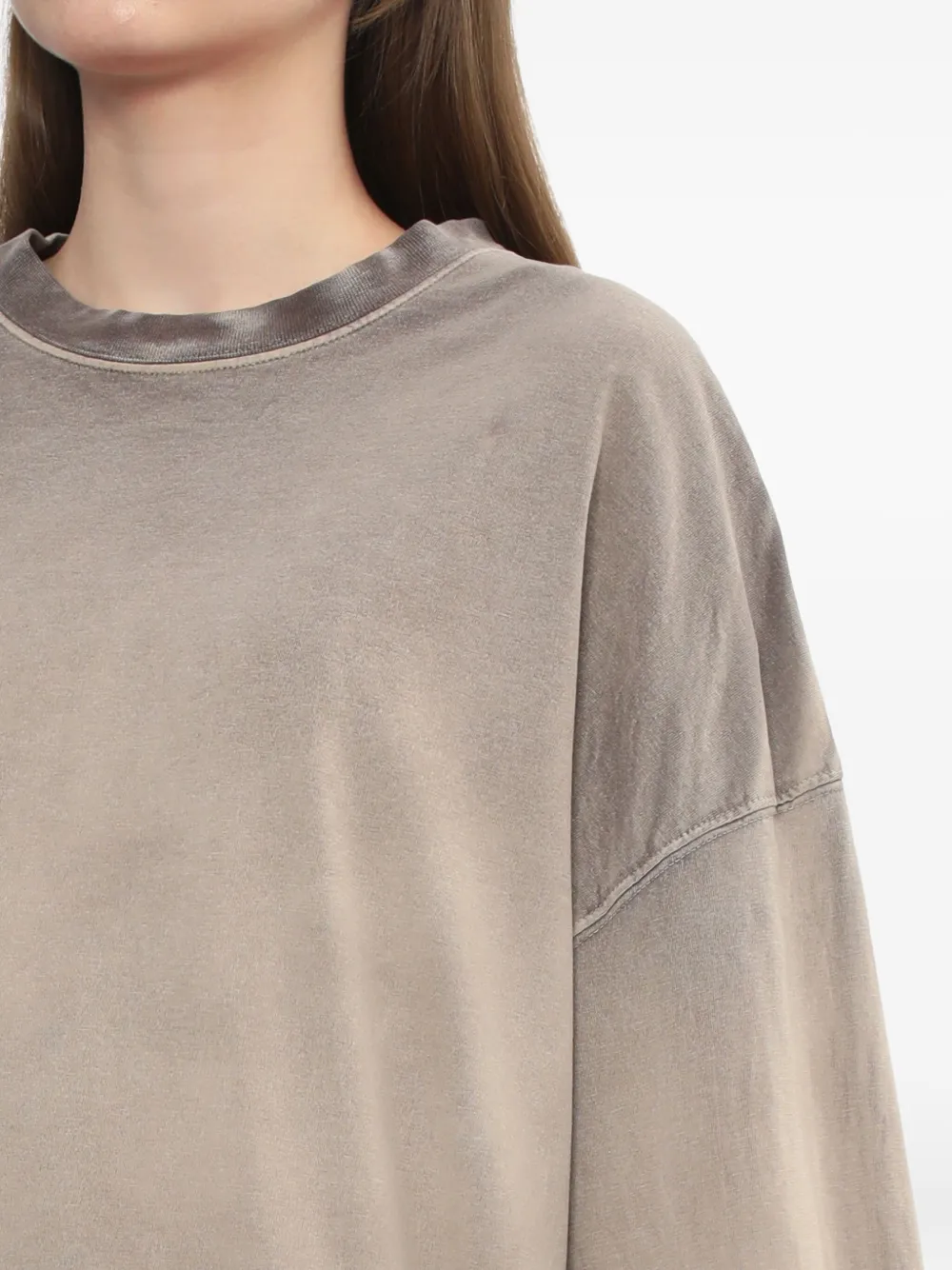 We11 Done Ombre Long-sleeve Top In Neutral