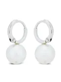 Simone Rocha pearl hoop earrings - Silver