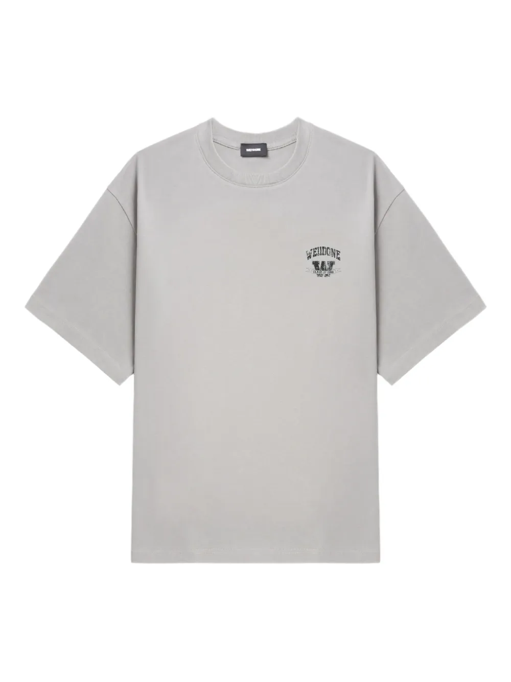 We11 Done Layered Graphic Tee In Gray