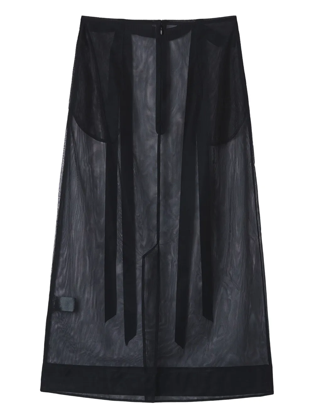 Simone Rocha ribbon-detail sheer skirt | Black | Image 1