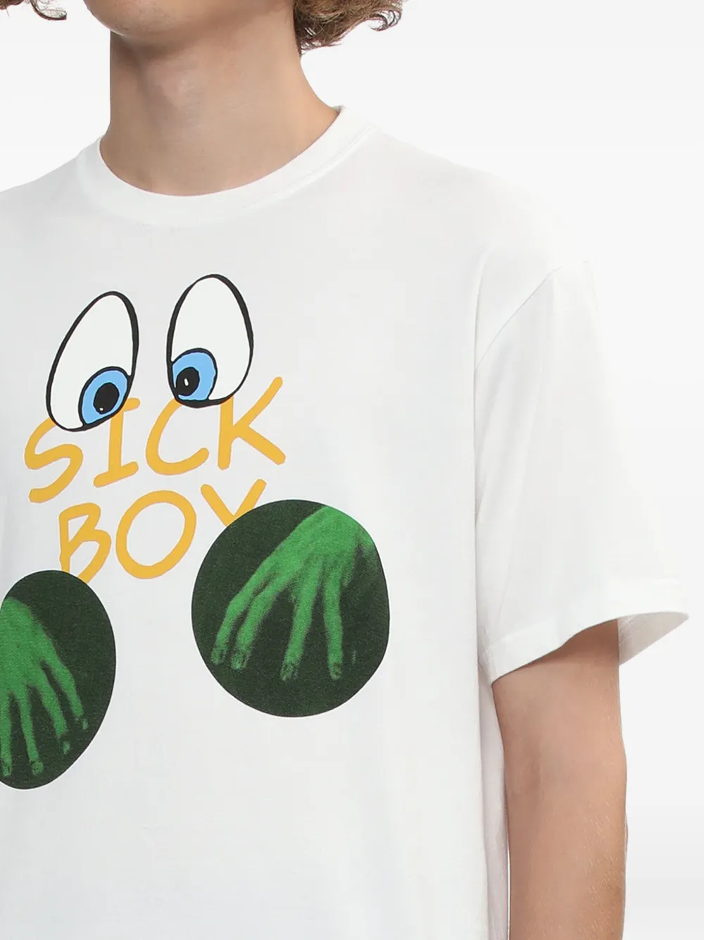 Undercover Katoenen T-shirt met grafische print Wit