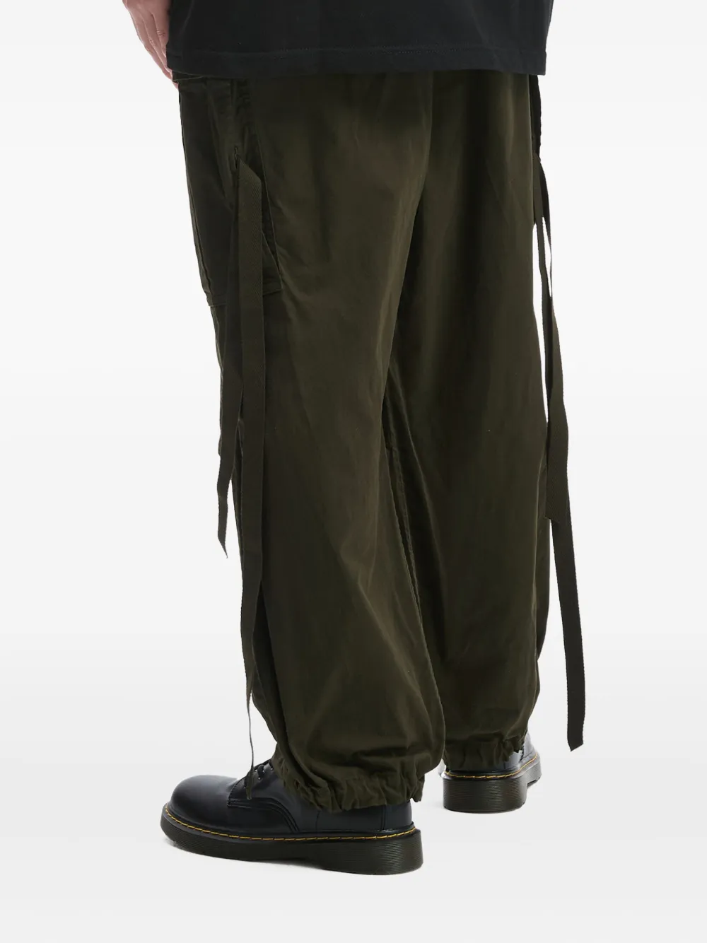 Y's Cargo-pocket Trousers In Brown
