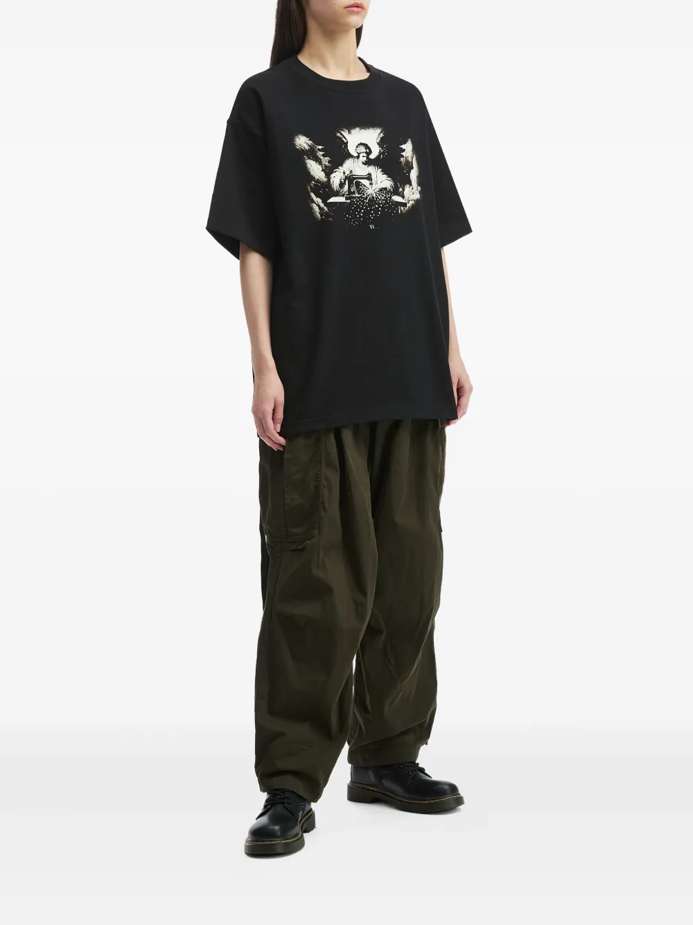 Y's Cargo-pocket Trousers In Brown