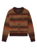 We11done ombre-striped cardigan - Brown