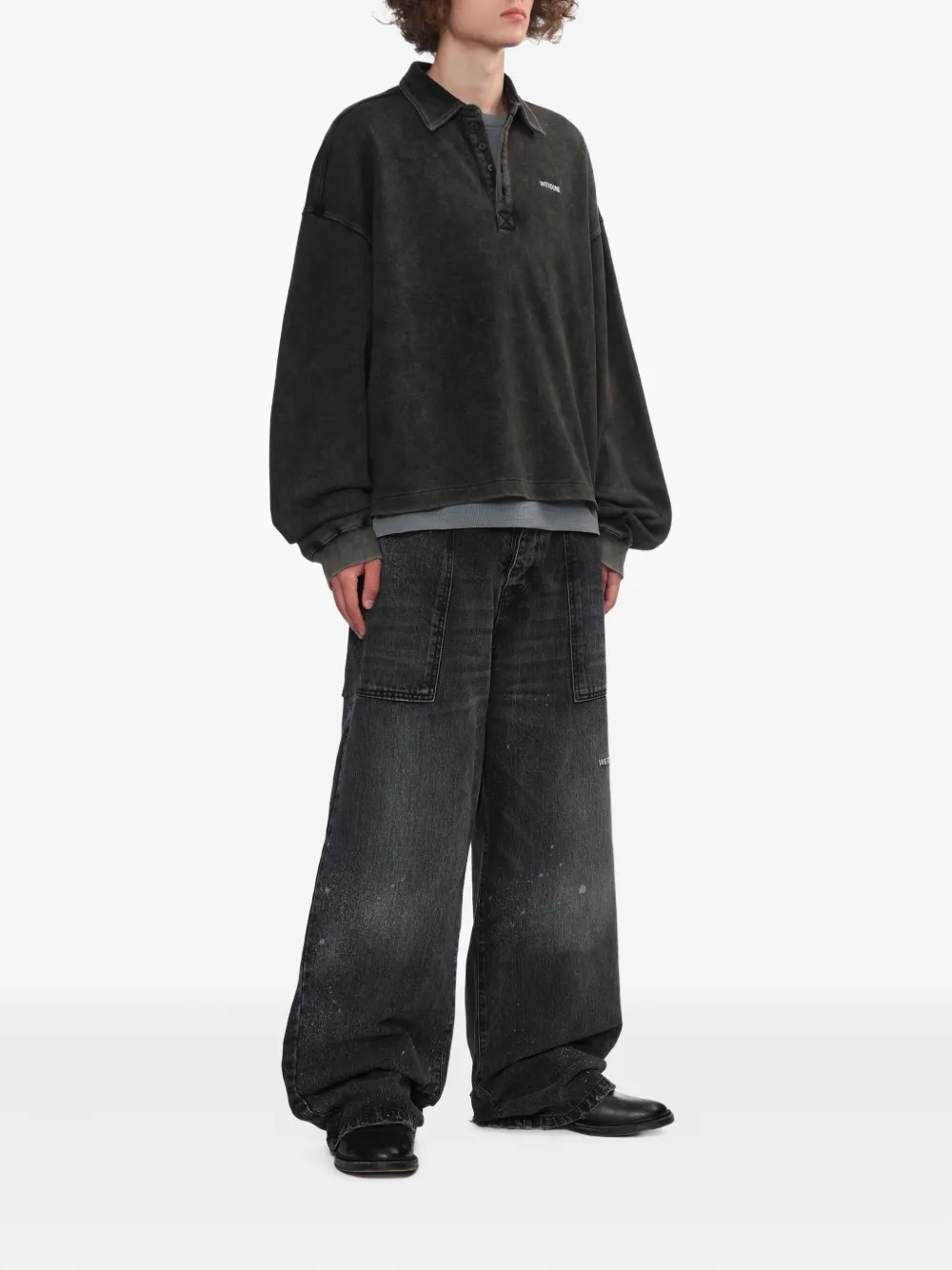 We11done patch pocket jeans - Zwart