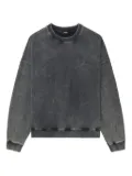 We11done embroidered crew-neck sweatshirt - Grey