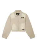 We11done frayed plaid-panel jacket - Neutrals