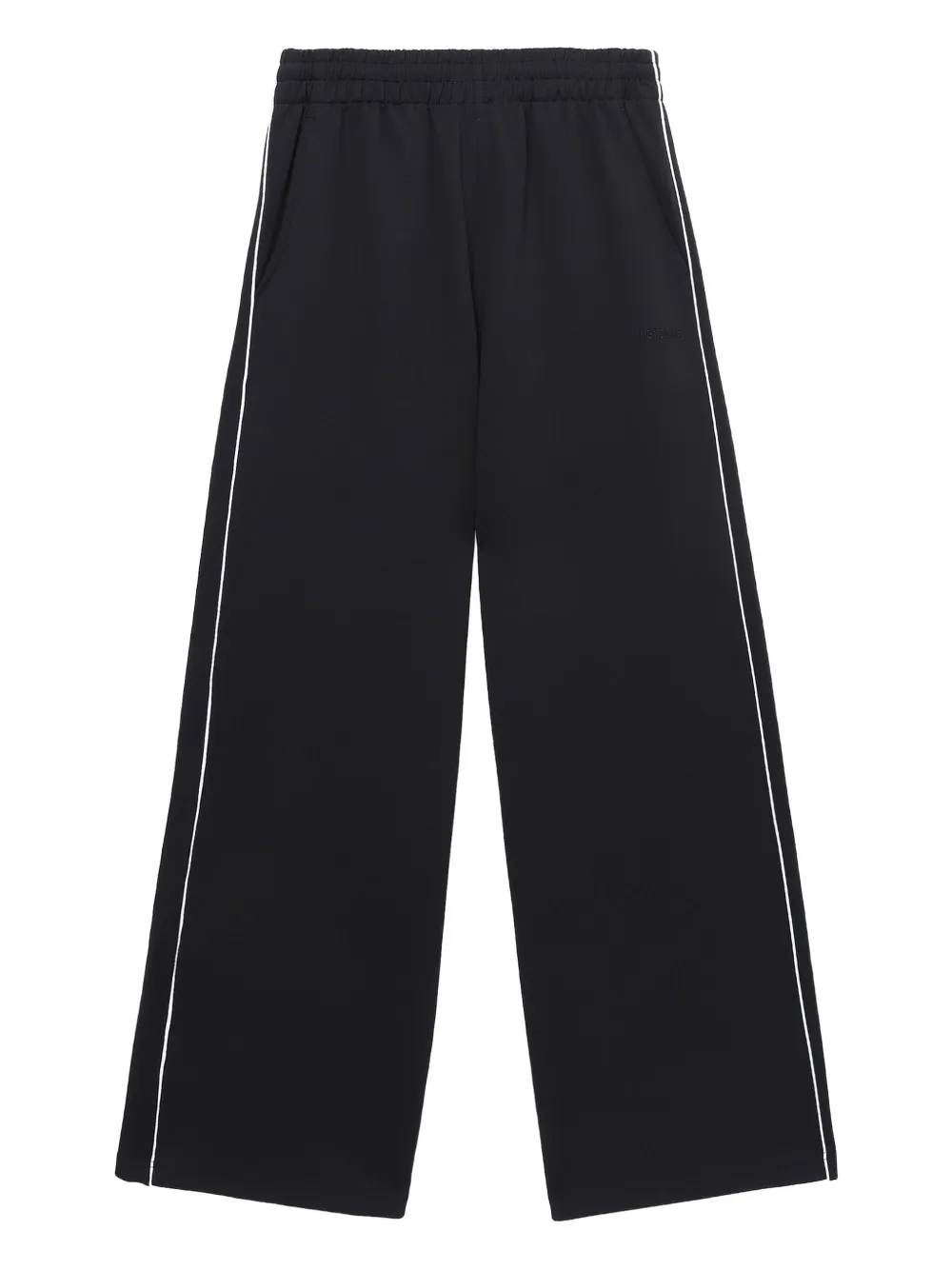 We11 Done Side-stripe Trousers In Black