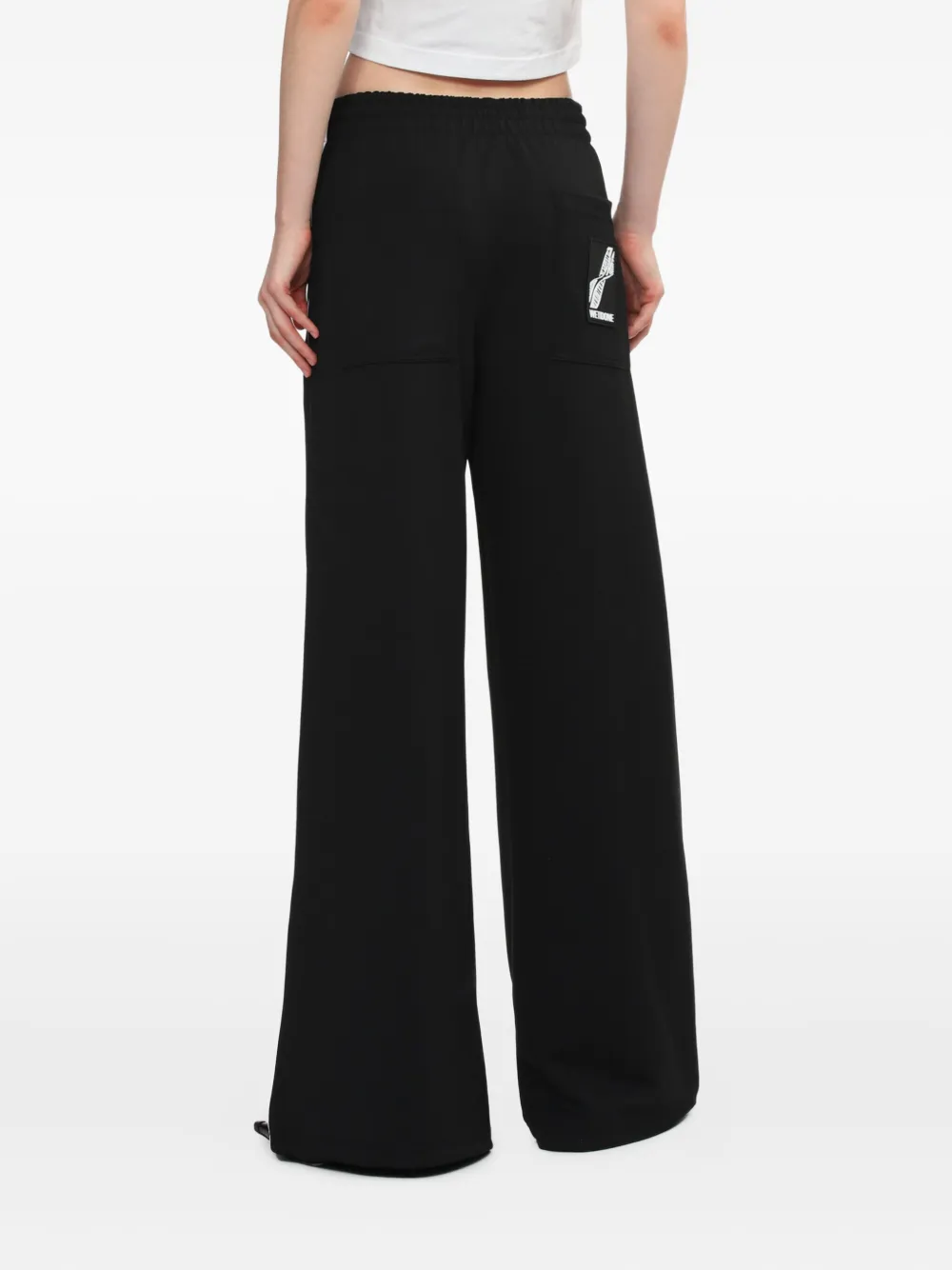 We11 Done Side-stripe Trousers In Black