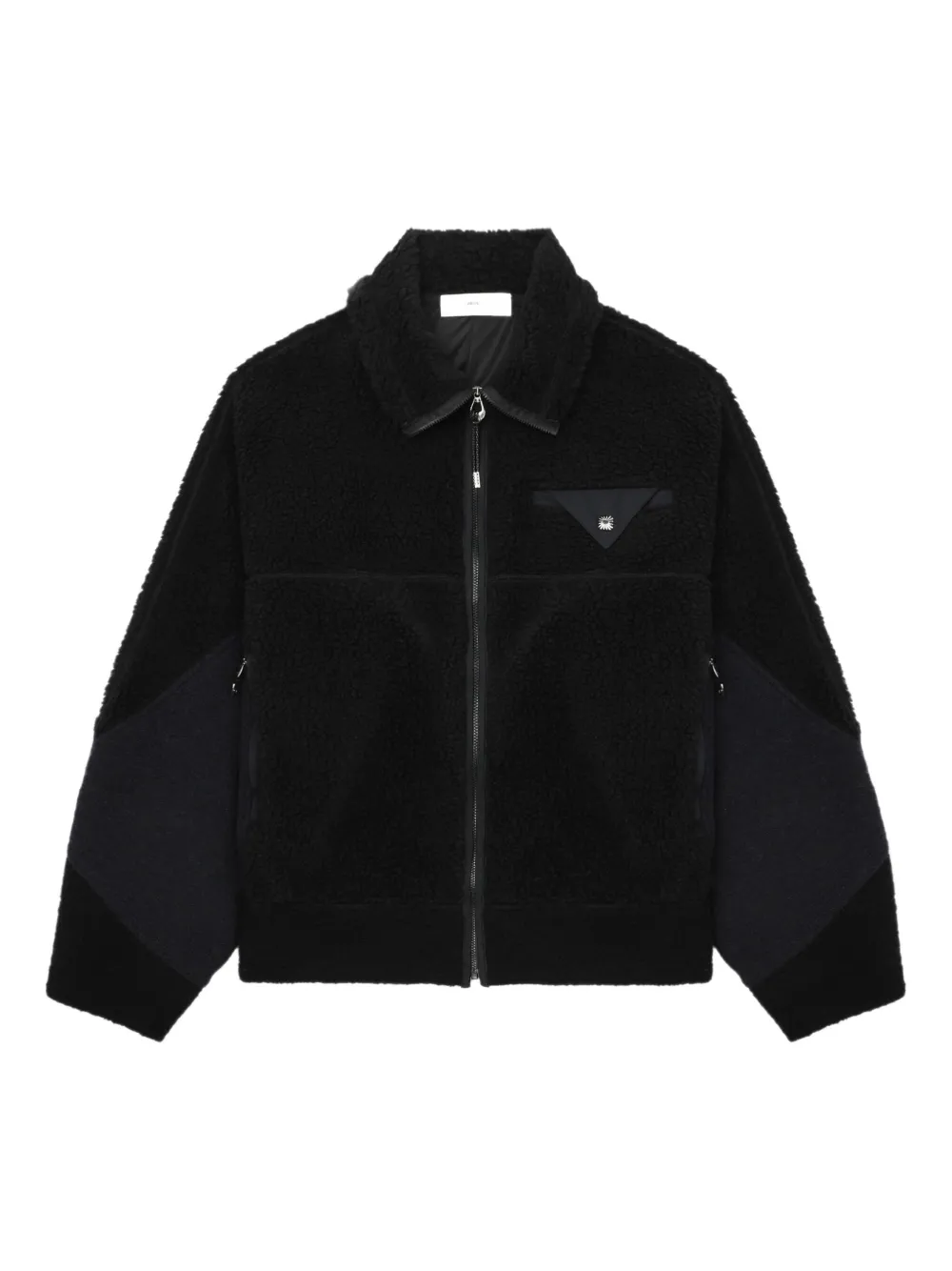Toga fleece-panelled jacket - ブラック Toga fleece-panelled jacket - ブラック