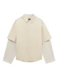 We11done double-layered cotton shirt - Neutrals