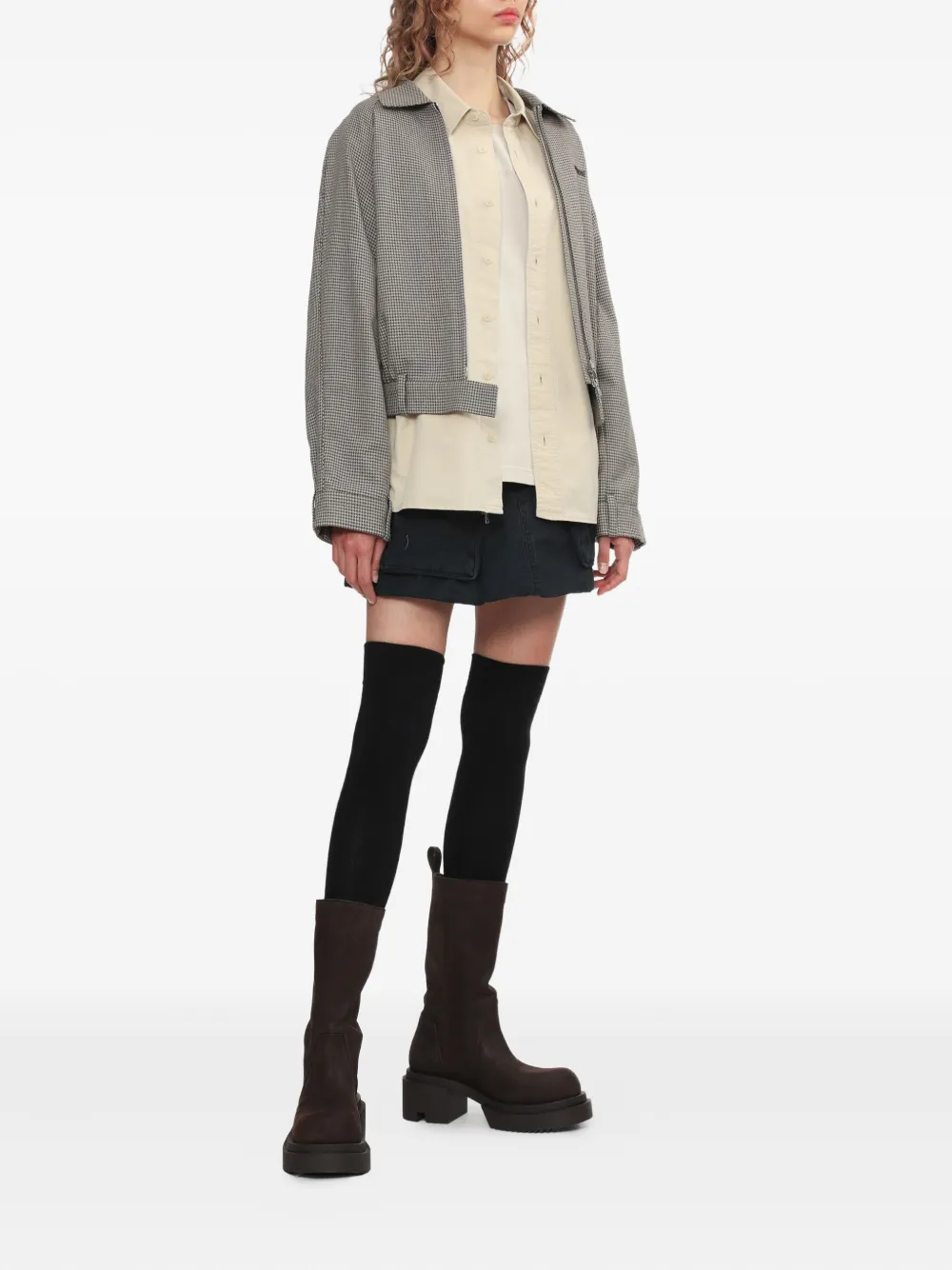We11 Done Double-layered Cotton Shirt In Neutral