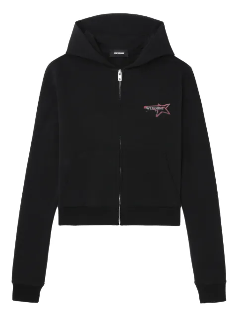 We11done star-print zip-up hoodie