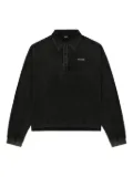 We11done buttoned-fastening long-sleeve polo shirt - Grey